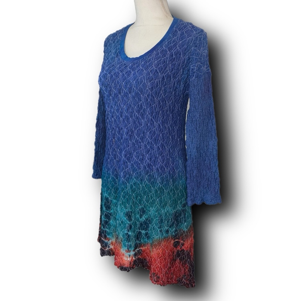 Art of Cloth Tunic/Mini Dress Fiber Arts Hippie Boho - Picture 2 of 4